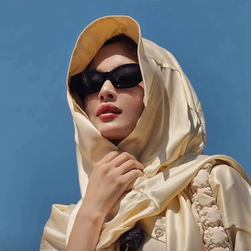 Xin Zhilei Same Style Cat's Eye Sunglasses Women's High-end Retro Polarized Sunglasses UV-proof Proximity Scopes