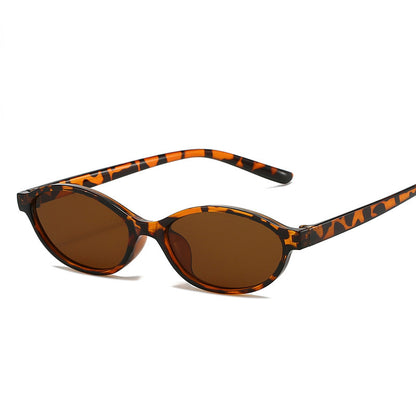 European and American Retro Oval Small Frame Sunglasses Women's Outdoor Fashion Wear Sunglasses Men's Personalized Hip-Hop Spice Glasses