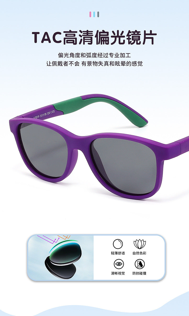 2026 New Children's Polarized Sunglasses Cycling Sunglasses Boys and Girls Sunglasses Outdoor Sports Glasses S707