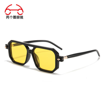 You, me, him, cross-border trend, retro, literary and modern sunglasses, Instagram street flat glasses, fashion sunglasses T2622