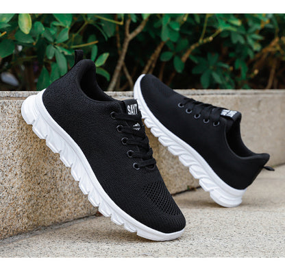 Sports Shoes for Men, New Summer Running Shoes, Breathable Korean Style Trendy Casual Shoes, Popular Lace-Up Shoes for Students, Men