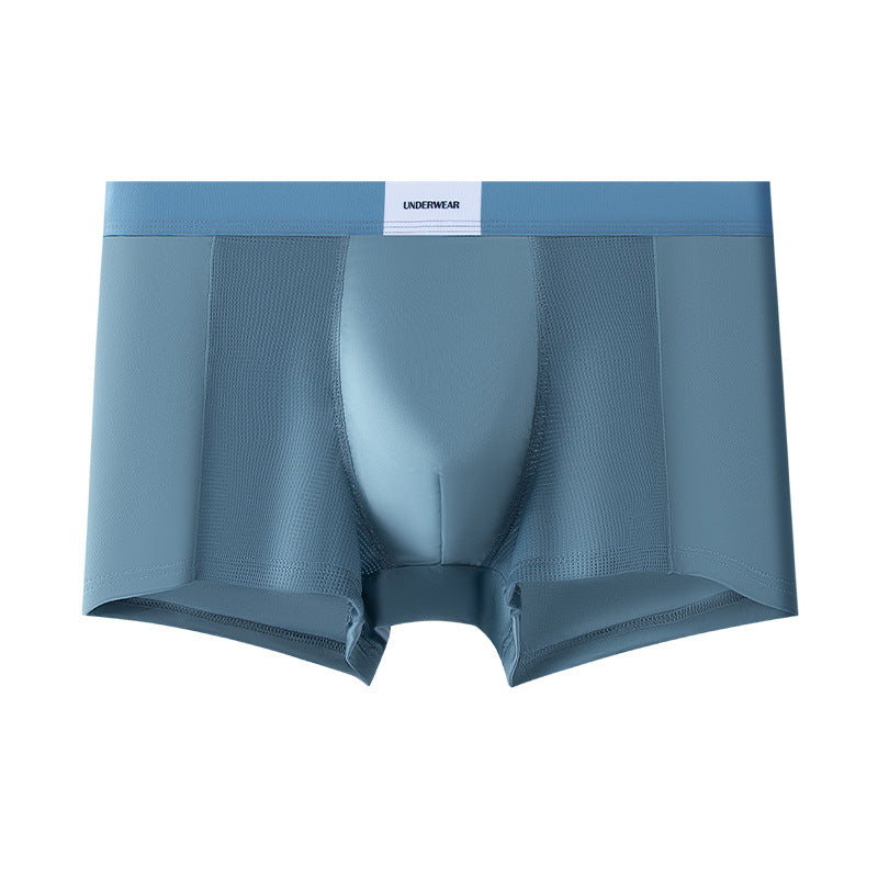Premium Imperial Palace Men’s Ice Silk Boxer Briefs — Breathable, Antibacterial, Mid‑Rise  moonlight