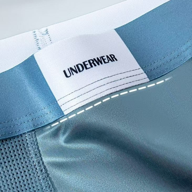 Premium Imperial Palace Men’s Ice Silk Boxer Briefs — Breathable, Antibacterial, Mid‑Rise  moonlight