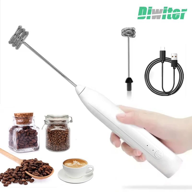 3 gear Kitchen Items USB Charging Electric Egg Beater Mini Blender Kitchens Accessories Mixer Household Gadgets Double Head Bar
