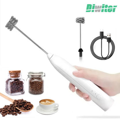 3 gear Kitchen Items USB Charging Electric Egg Beater Mini Blender Kitchens Accessories Mixer Household Gadgets Double Head Bar