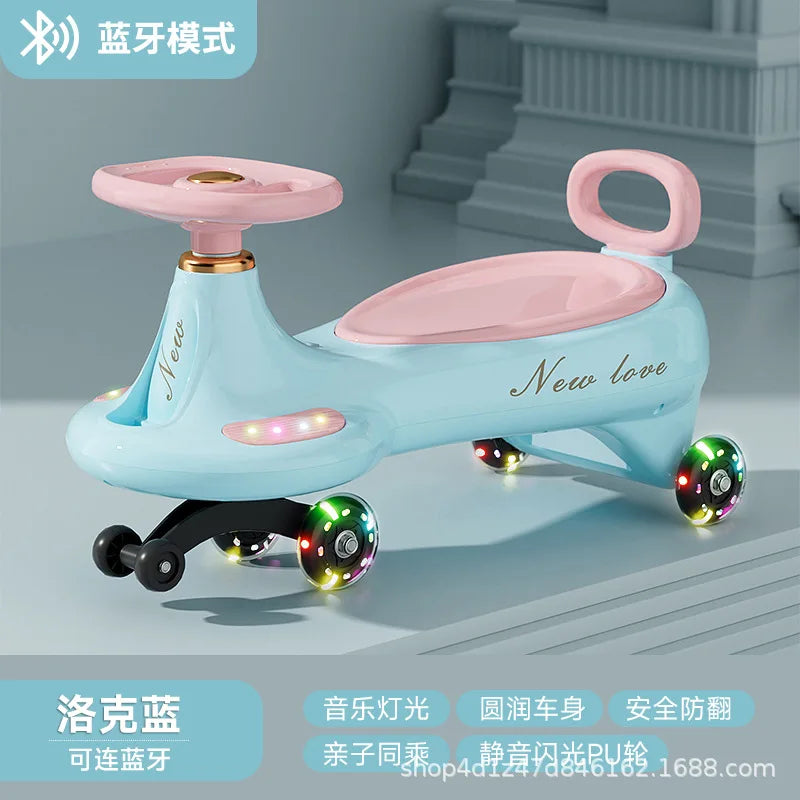 Children's Twisting Car Anti-Tip Swinging Silent Sliding Board Suitable For Boys And Girls Aged 1-8 Adults Can Sit On It