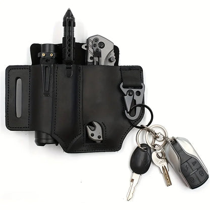 Multi-Tool Leather Waist Bag