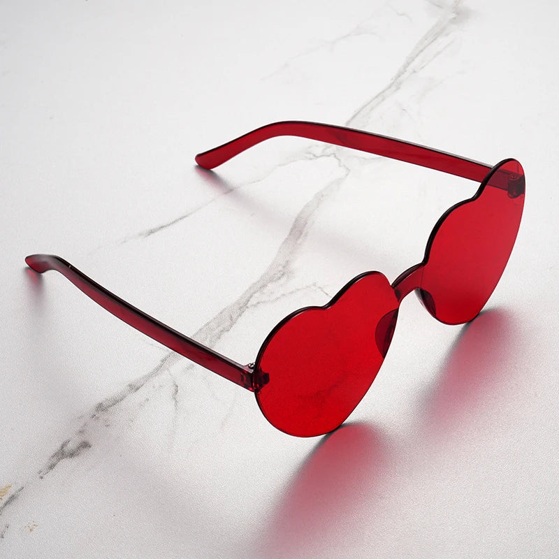 Clearance_Free shipping 2023 Candy color heart shape ocean personality Frameless Children's Sunglasses Fashion Candy Love Sungla