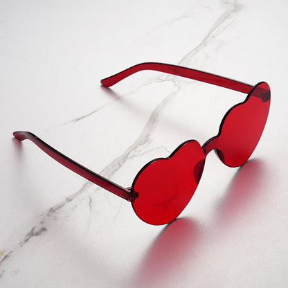 Clearance_Free shipping 2023 Candy color heart shape ocean personality Frameless Children's Sunglasses Fashion Candy Love Sungla