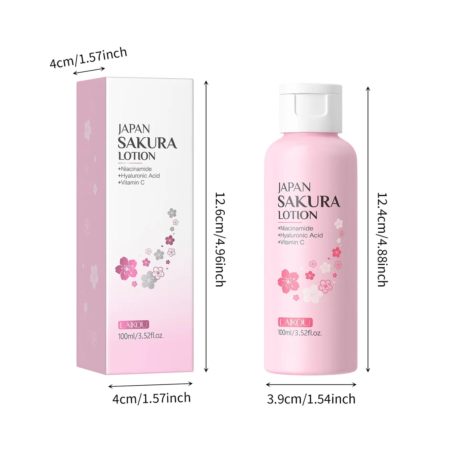LAIKOU Sakura Face Lotion Moisturizing Essence  Shrink Pores Repairing  Improve Skin Elasticity  100ML