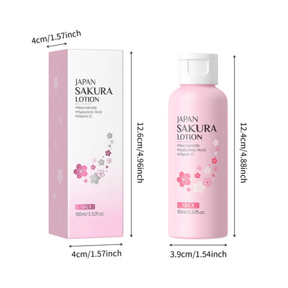 LAIKOU Sakura Face Lotion Moisturizing Essence  Shrink Pores Repairing  Improve Skin Elasticity  100ML