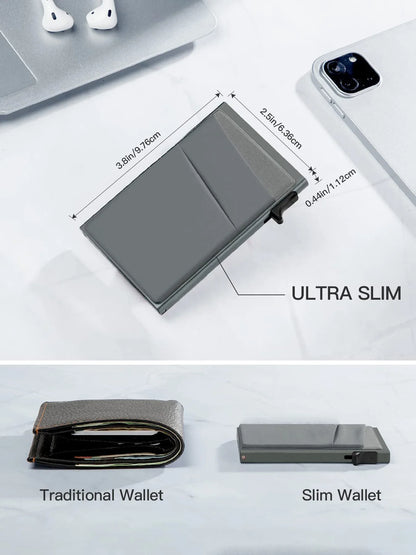 Anti-theft Cards Protectors Card Holder Minimalist Smart Wallet RFID Protection Aluminum Metal Box Cardholder Case Porte Carte