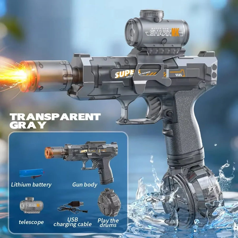 Electric Water Guns For Adults Powerful Squirt Automatic Water Suction Water Blasters Summer Outdoor Beach Toy For Boys Kid Gift