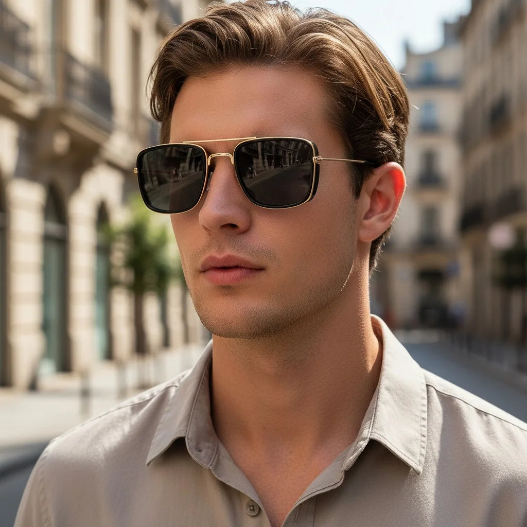 Square Sunglasses For Men And Women Unisex Versatile For Driving And Outdoor Sun Protection 9028
