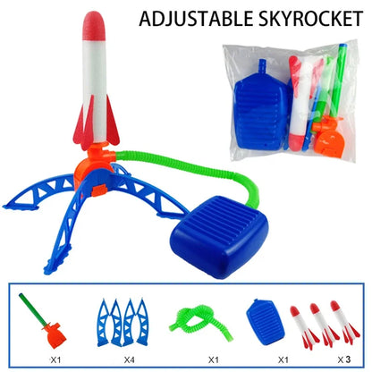 Outdoor rocket foot pump, outdoor inflatable flying rocket suit, jumping air-powered rocket launcher, gift