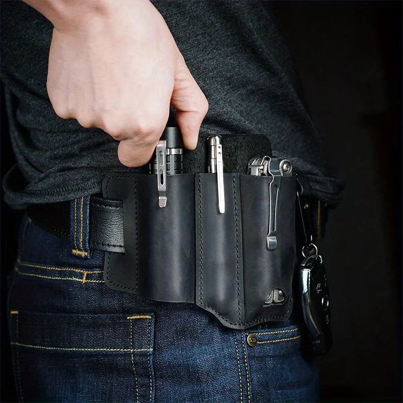 Multi-Tool Leather Waist Bag