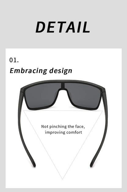 Fashion Polarized Square Sunglasses for Men And Women Oversized Anti-Glare Driver Mirror UV400 Sun Glasses