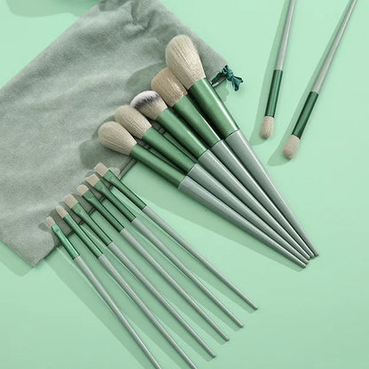 13 Piece Soft Makeup Brushes Set With Travel Case For Eye Face Cosmetics