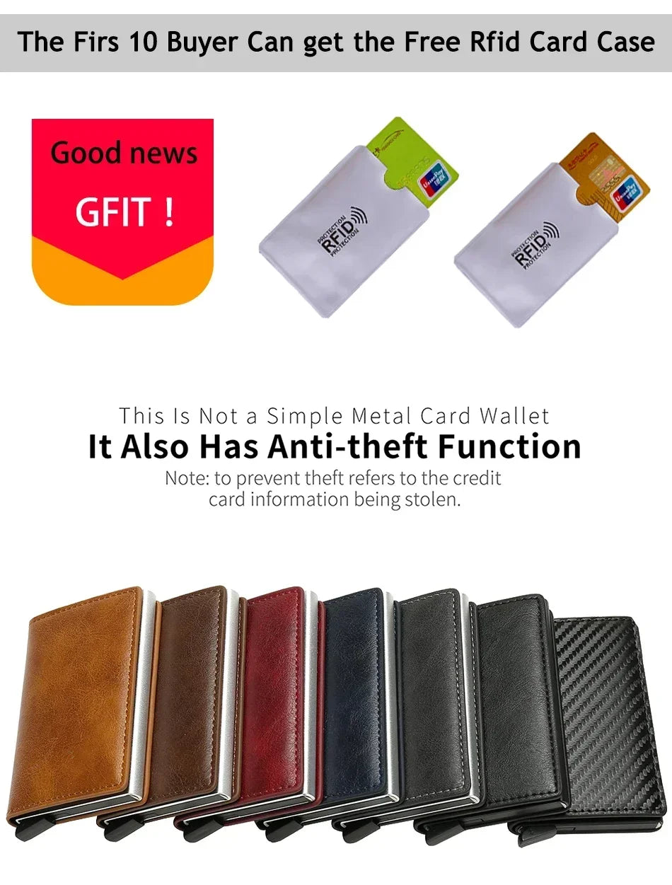 Anti Thief Rfid Credit Card Holder Smart Minimalist Wallet Men Women Slim Bank Cardholder Case Money Bag Cash Creditcard Purse