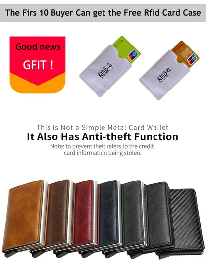 Anti Thief Rfid Credit Card Holder Smart Minimalist Wallet Men Women Slim Bank Cardholder Case Money Bag Cash Creditcard Purse