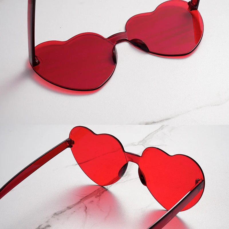 Clearance_Free shipping 2023 Candy color heart shape ocean personality Frameless Children's Sunglasses Fashion Candy Love Sungla