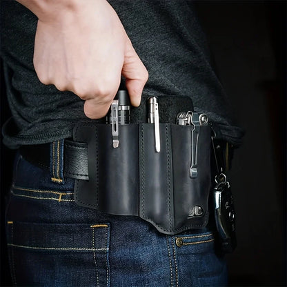 Multi-Tool Leather Waist Bag