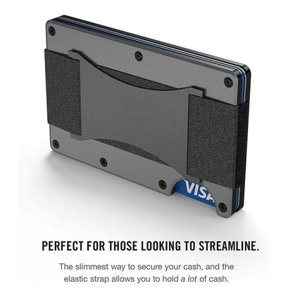 Men's Minimalist Ultra-Thin Carbon Fiber Metal Card Holder Multilingual versionRFIDAnti-theft Credit Card Holder