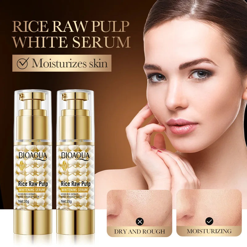 BIOAOUA Rice Paste Whitening Essence Cream Moisturizing Nourishes and Repairs The Skin, Strengthens The Skin Base
