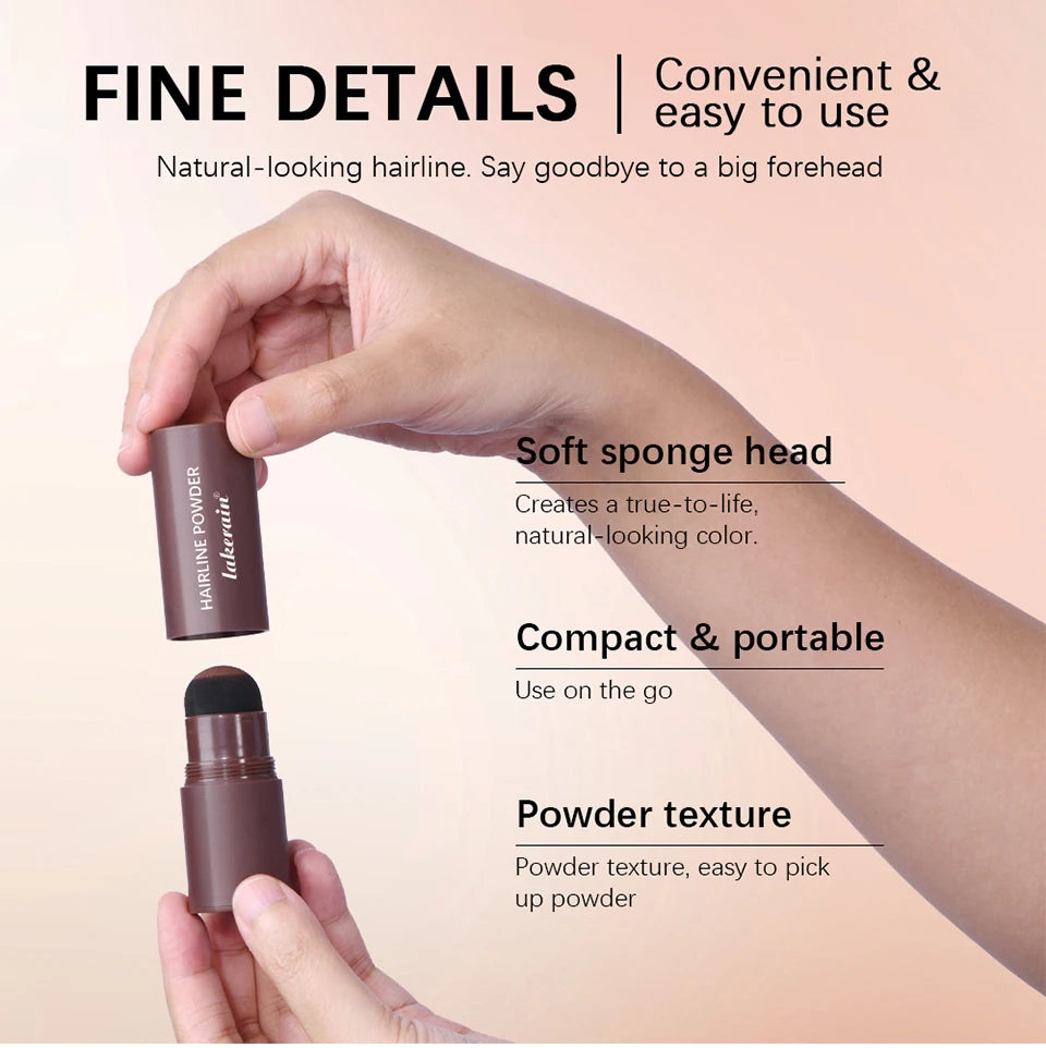 Waterproof Hairline & Root Concealer Pen – Instant Grey Coverage with Easy Blend Powder Stick for Normal Hair