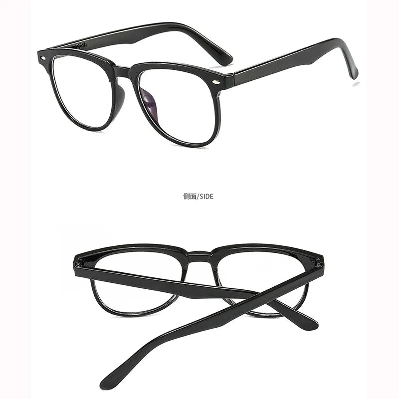 Anti-Blue Light Glasses Ladies Flat Mirror Blu-ray Computer Goggles Retro Glasses Frame Women's Square Frame