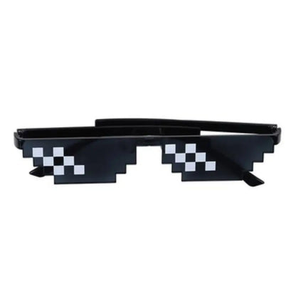 2Pcs Mosaic Sunglasses Cool Party Vintage Shades Eyewear For Men Pixelated Sunglasses Funny Women Glasses