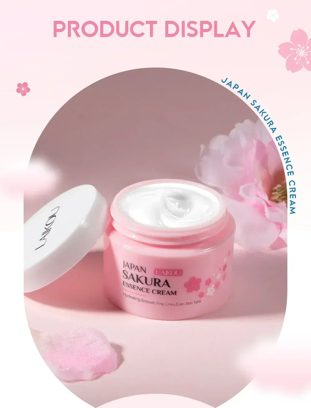 LAIKOU Japan Sakura Face Cream Smoothing Moisturizer Whitening Nourishing Oil Control Skin Care 25g