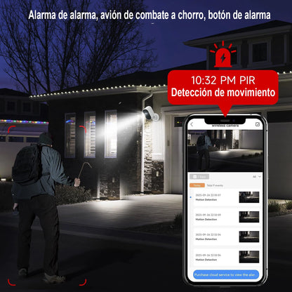 1080P WiFi Camera Solar Battery Outdoor Wireless Solar Powered Security Camera AI Motion Detection Two Way Audio Night Vision