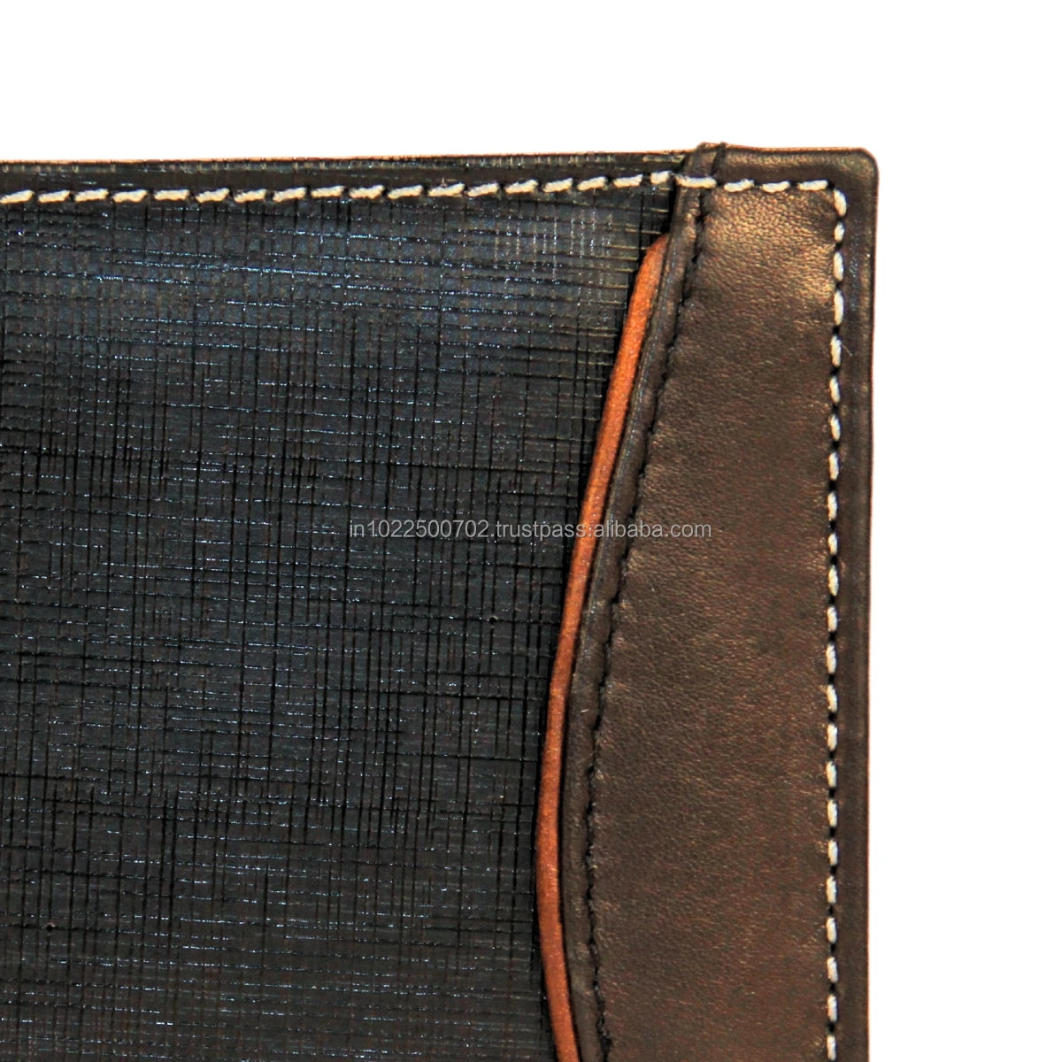 Men's Luxury Short RFID Wallet Genuine Leather with Open Closure Geometric Pattern Custom Logo Card Holder Gift Box Wholesale
