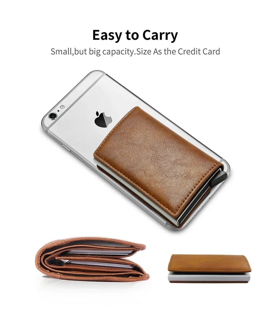 Anti Thief Rfid Credit Card Holder Smart Minimalist Wallet Men Women Slim Bank Cardholder Case Money Bag Cash Creditcard Purse