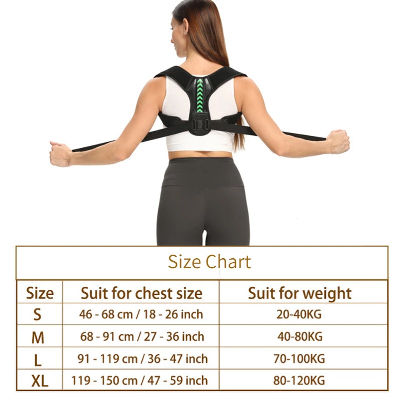 Adjustable Posture Corrector Belt For Upper Back Spine And Shoulder Alignment