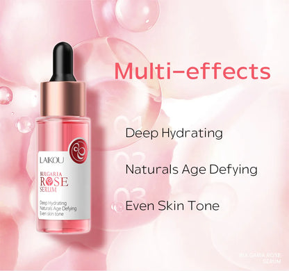 LAIKOU Bulgaria Rose Face Serum Facial Original Nourish Essense Brightening Rejuvenation Deep Moisturizing Serum Skin Care 30ml