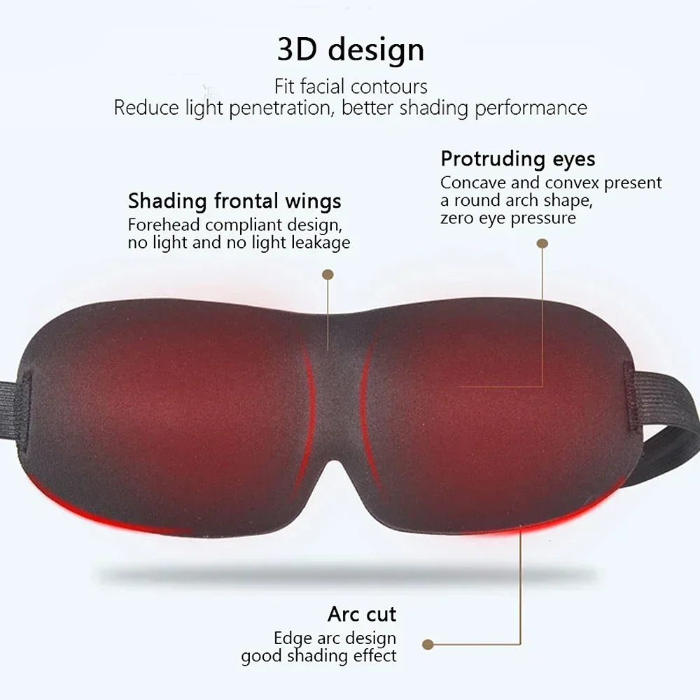 3D Soft Sleep Eye Mask For Men And Women Unisex Light Blocking Comfort Cover