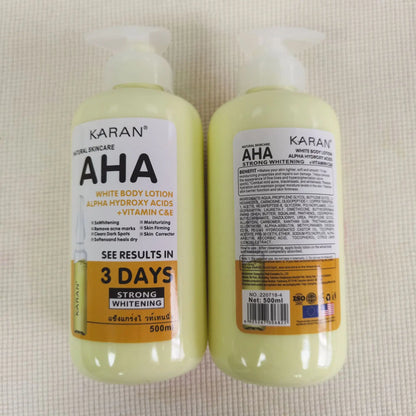 500ml Whitening Body Cream AHA Hydroxy Acids Vitamin C&E Moisturizing Lightening Body Lotion Remove Acne Marks Skin Care