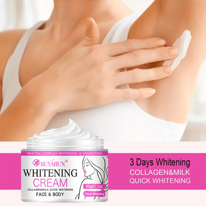 SUYARUN Christmas Gift Brightening Cream-Whitening Moisturizer for Glowing Skin, Festive Hydrating Skincare Set with Luxury Box.