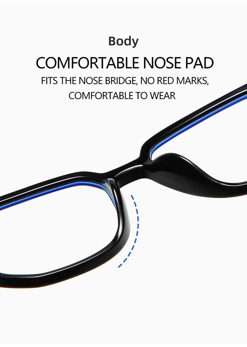 Minimalist Square Blue Light Blocking Glasses Personality Rivets Plain Face Slimming Unisex Clear Glasses 1962