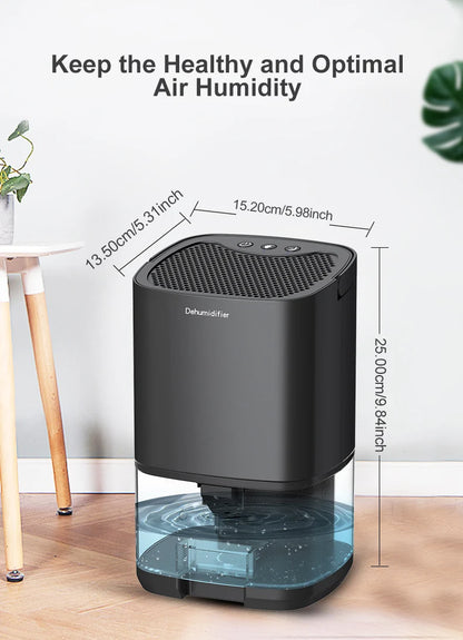 Portable Quiet Air Dehumidifier Moisture Absorber For Bedroom Kitchen Office