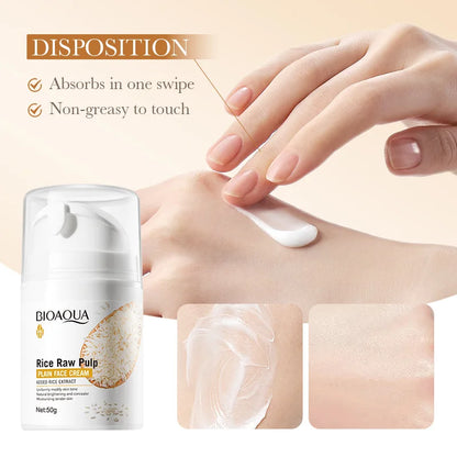 BIOAOUA Rice Raw Pure Non-Facial Cream Brightening and Rejuvenating Facial Brightening Cream
