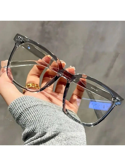 1/2/3 Pairs of Universal Fashion Glasses, Square-Framed Glasses, Fashionable Campus Style, Clear Black Frame, Back to School