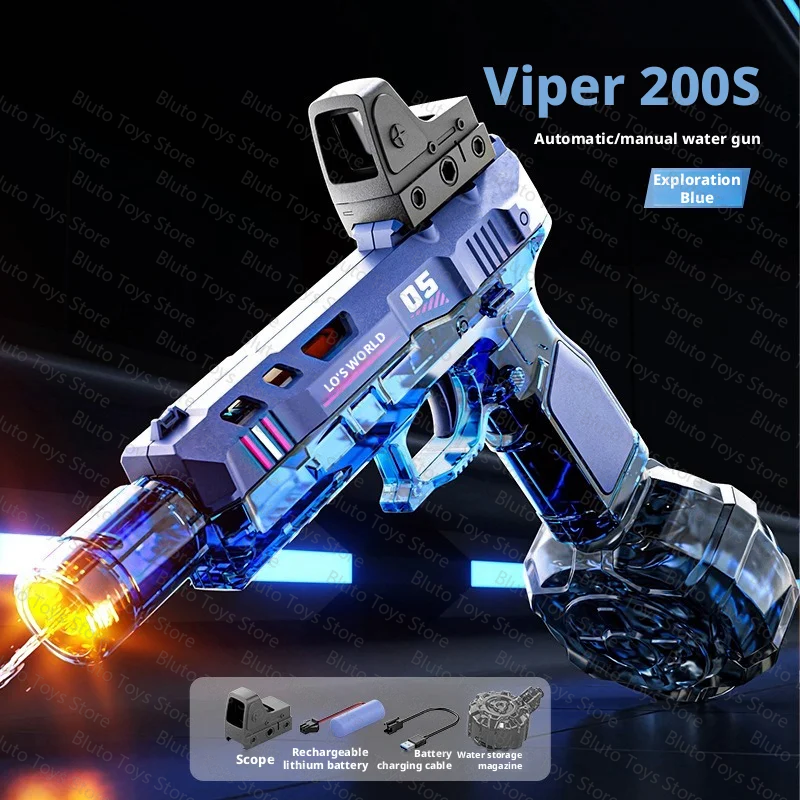 Electric Water Guns For Adults Powerful Squirt Automatic Water Suction Water Blasters Summer Outdoor Beach Toy For Boys Kid Gift