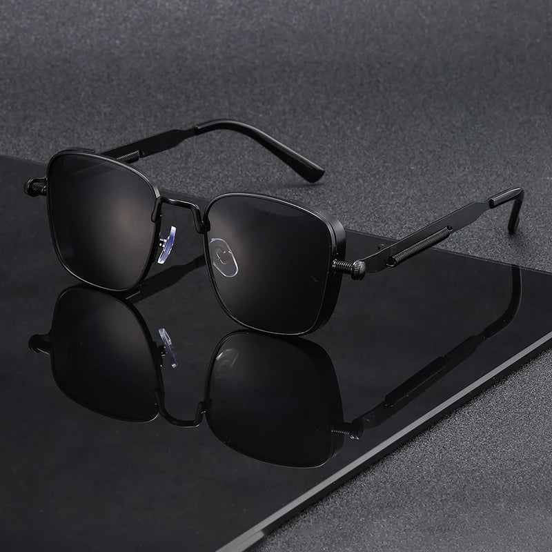 Fashionable Punk-Style Square Thick-Framed Trendy Sunglasses, Suitable for Daily Wear, Commuting, and Gift-Giving, Unisex and All Genders
