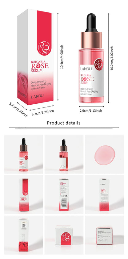 LAIKOU Bulgaria Rose Face Serum Facial Original Nourish Essense Brightening Rejuvenation Deep Moisturizing Serum Skin Care 30ml