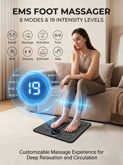 Rechargeable Electric Foot Massager - Improves Blood Circulation And Relaxes Muscles