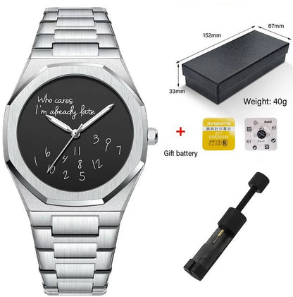 Fashion Luxurious Exquisite Elegant Men's Watch Classic Business Casual Arabic Digital Steel Strip Waterproof Noctilucent Watch