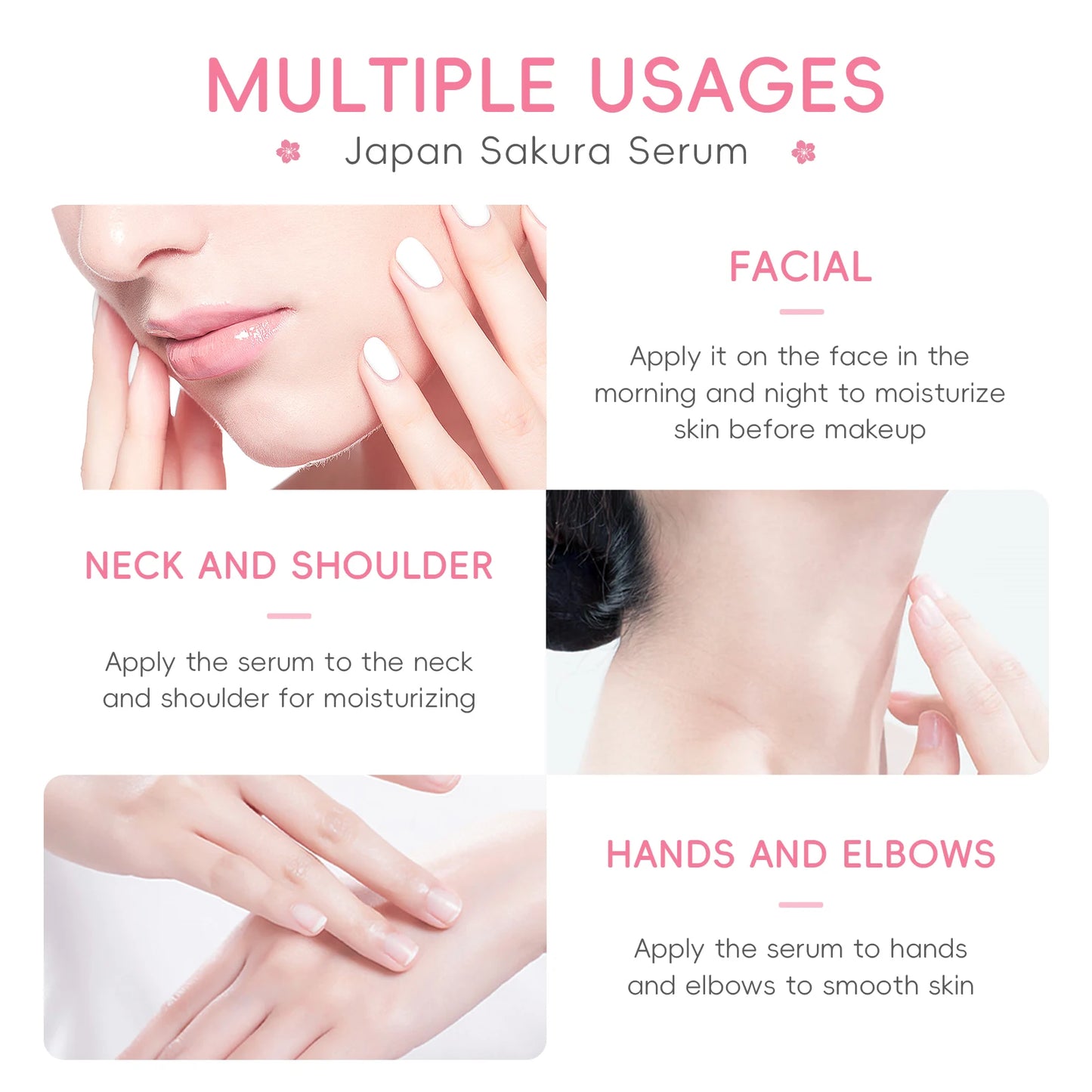 LAIKOU Sakura Serum Shrink Pores Remove Acne Skin Rejuvenation Whitening Essence